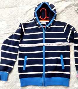 Striped Zip-Up Hoodie
