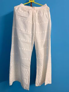 White Chikankari Palazzos