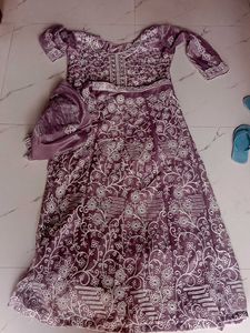 elegant lavender heavy lehnga choli set