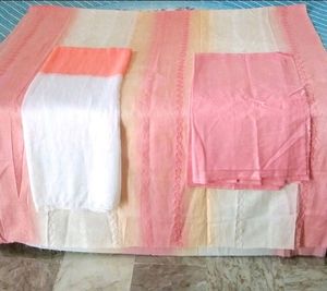 3Piece chikankari soft cotton suit ( unstitched)