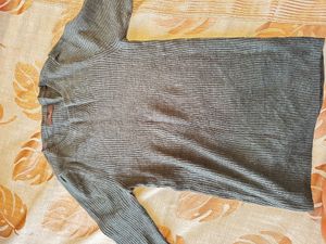 Green Ribbed Long Sleeve Top