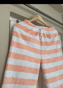 Striped furry woolen Pants
