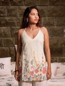 Nishorama Zaya Halterneck Kurti Pant Set