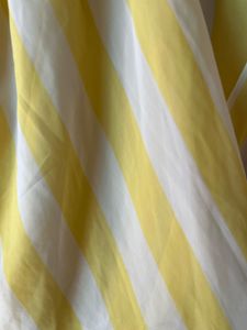 Chic Yellow &amp; White Striped Wrap Top