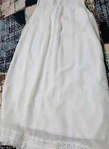 White Lace Detail Summer Dress