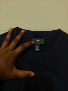 Navy Blue T-Shirt with Butterfly Graphic