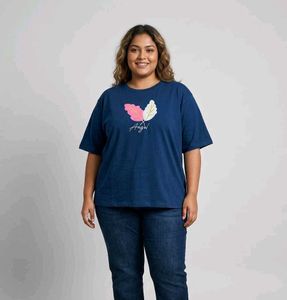 Navy Blue Angel Graphic Tee