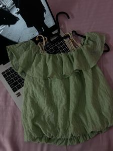Cute Ruffled Off-Shoulder Top