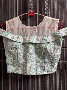 Light Blue Embellished Lehenga