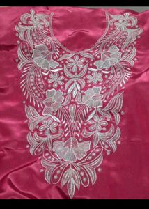 Exquisite Embroidered Kurta Neckline