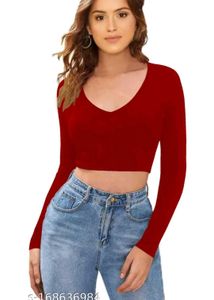 Stylish Red Crop Top