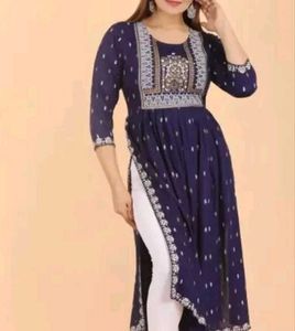 Elegant Blue Printed Kurta