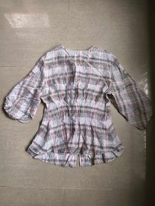 Chic Plaid Button-Up Tunic Top
