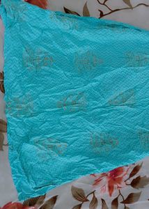 Lime Green Kurta with Blue Stripe