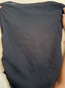 Black Graphic Print Tank Top