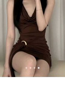 Open back tank dress