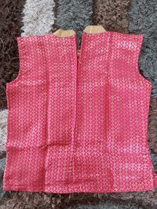 Stunning Pink Brocade Blouse