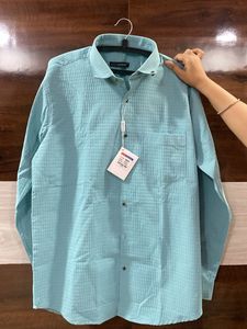 Light Blue Textured Long Sleeve Shirt
