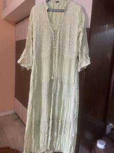 Elegant Light Green Embellished Gown
