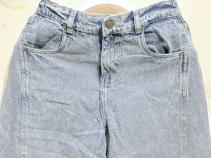 Baggy Light Wash Cargo Jeans