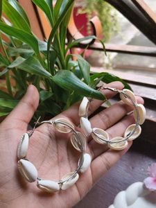 Unique Cowrie Shell Hoop Earrings