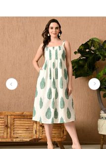 Stylish Printed Midi Dress( get 2 freebies)