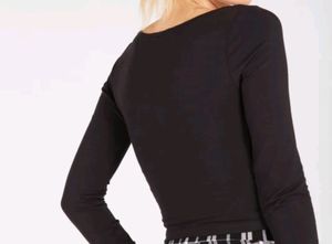 Casual Regular Sleeves Solid Women Black Top