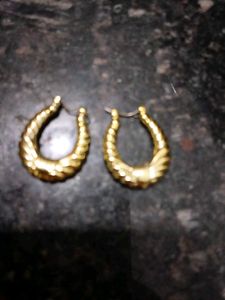 Gold Tone Hoop Earrings