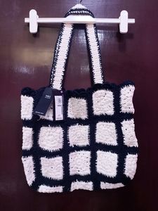 Pure Cotton Crochet Woven Bag