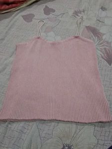 Pink Ribbed Camisole Top