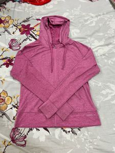 Pink Zip-Up Hoodie Jacket From Vanheusen