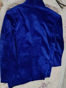 Men's Royal Blue Velvet Blazer