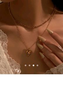 Layered Gold Heart Necklace