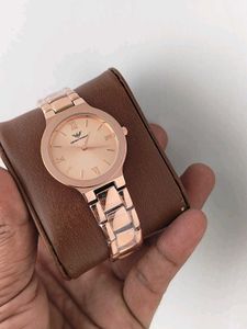 Emporio Armani Rose Gold Blue Dial Watch