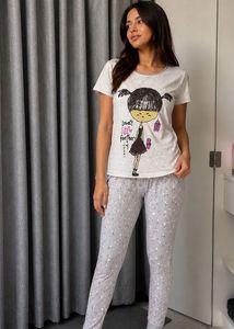 Cute Graphic Pajama Set