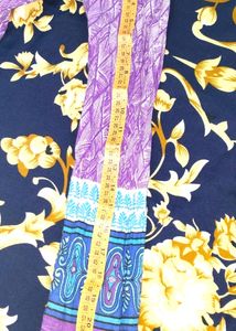 Top Vibrant Purple Geometric Print Tunic fabric
