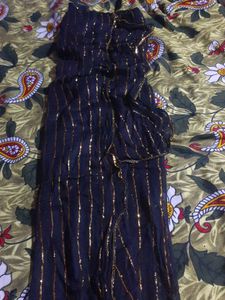 Suti Black dupatta with Golden Border