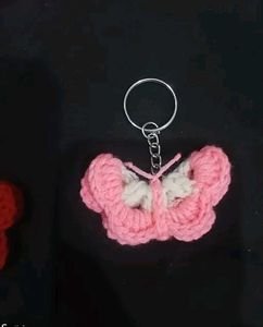 Crochet butterfly keychain pack of 1