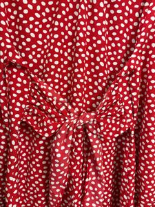 Red Polka Dot Ruffle Dress