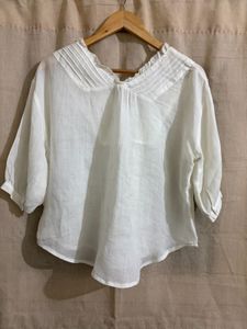 Pintucks chanderi blouse