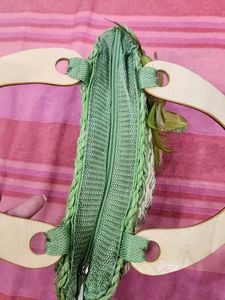 Green Woven Handbag