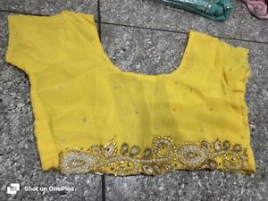Vibrant Yellow Embellished Saree special offer 🎉
