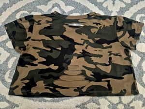 Camouflage Cropped T-Shirt