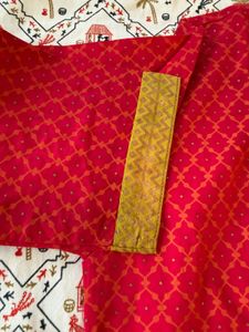 Vibrant Pink Printed Kurta