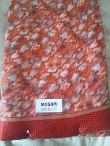 Stylish Printed Saree with Blouse