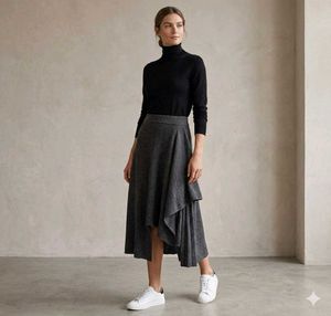 Gray Asymmetrical Skirt(size-30,34)