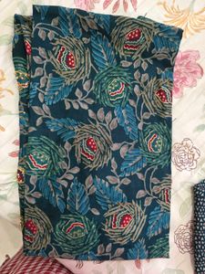 Libas Teal Botanical Print Embellished Kurta Set