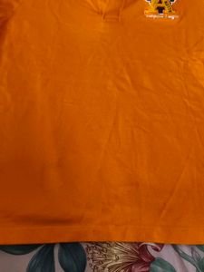 Allen Solly Orange Polo T-Shirt