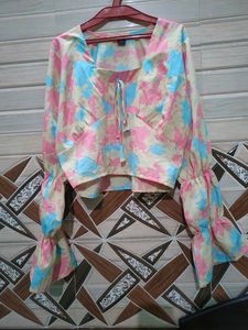 Cute Multicolour Printing Crop Top