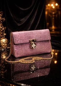 Sparkling Pink Clutch Bag